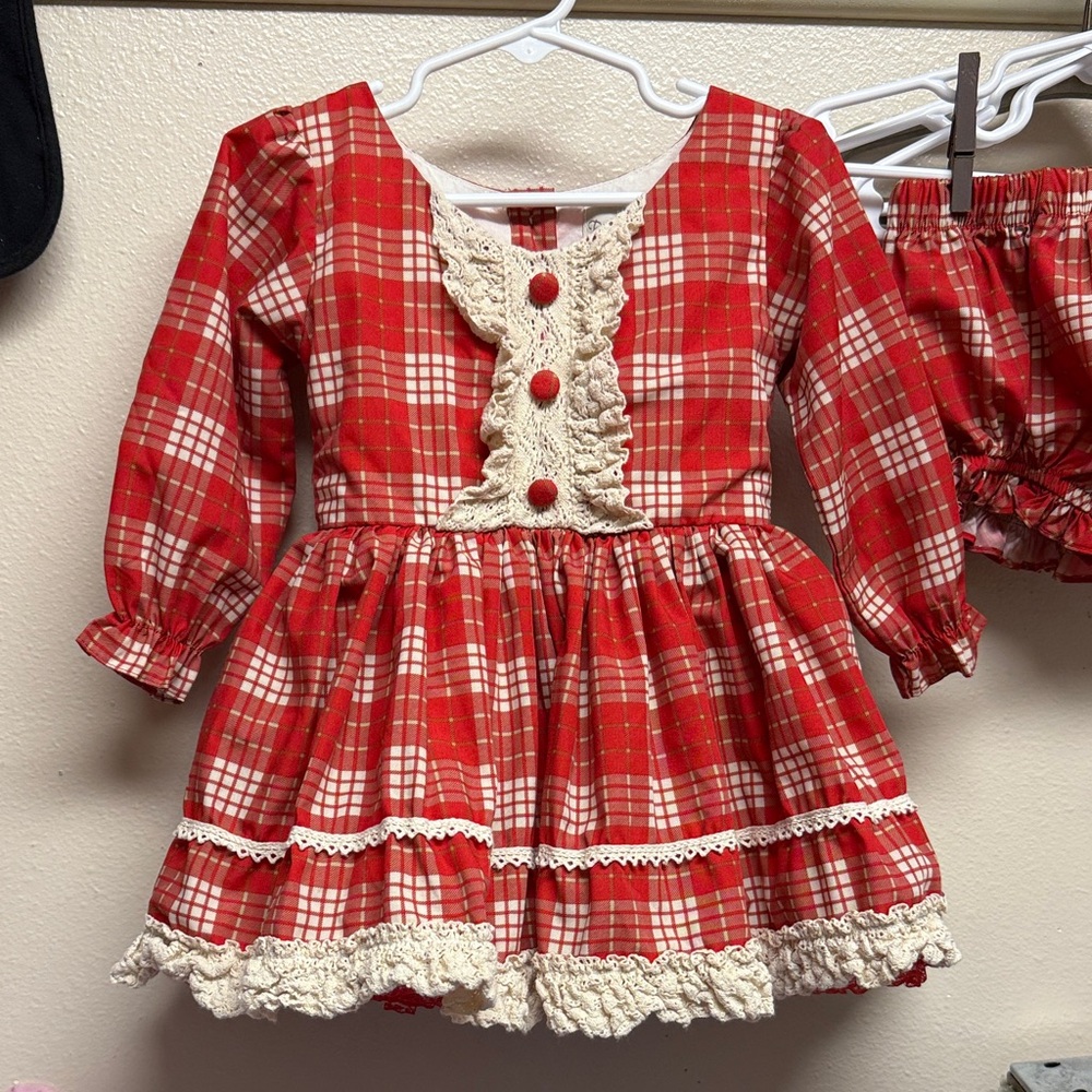 Red Plaid Pettiskirt dress